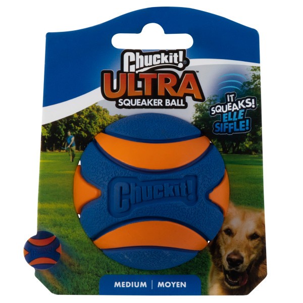 Chuckit! - Ultra Squeaker Ball 1 Pack Medium 6.5cm