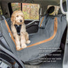 The Kurgo Wander Hammock showing how it can be used to protect the car's front seats