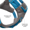 Breathable mesh and padded chest of the Kurgo Journey Air Harness.