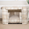 Dog Crate Set In Balmoral Natural Tweed By Lords & Labradors in silver