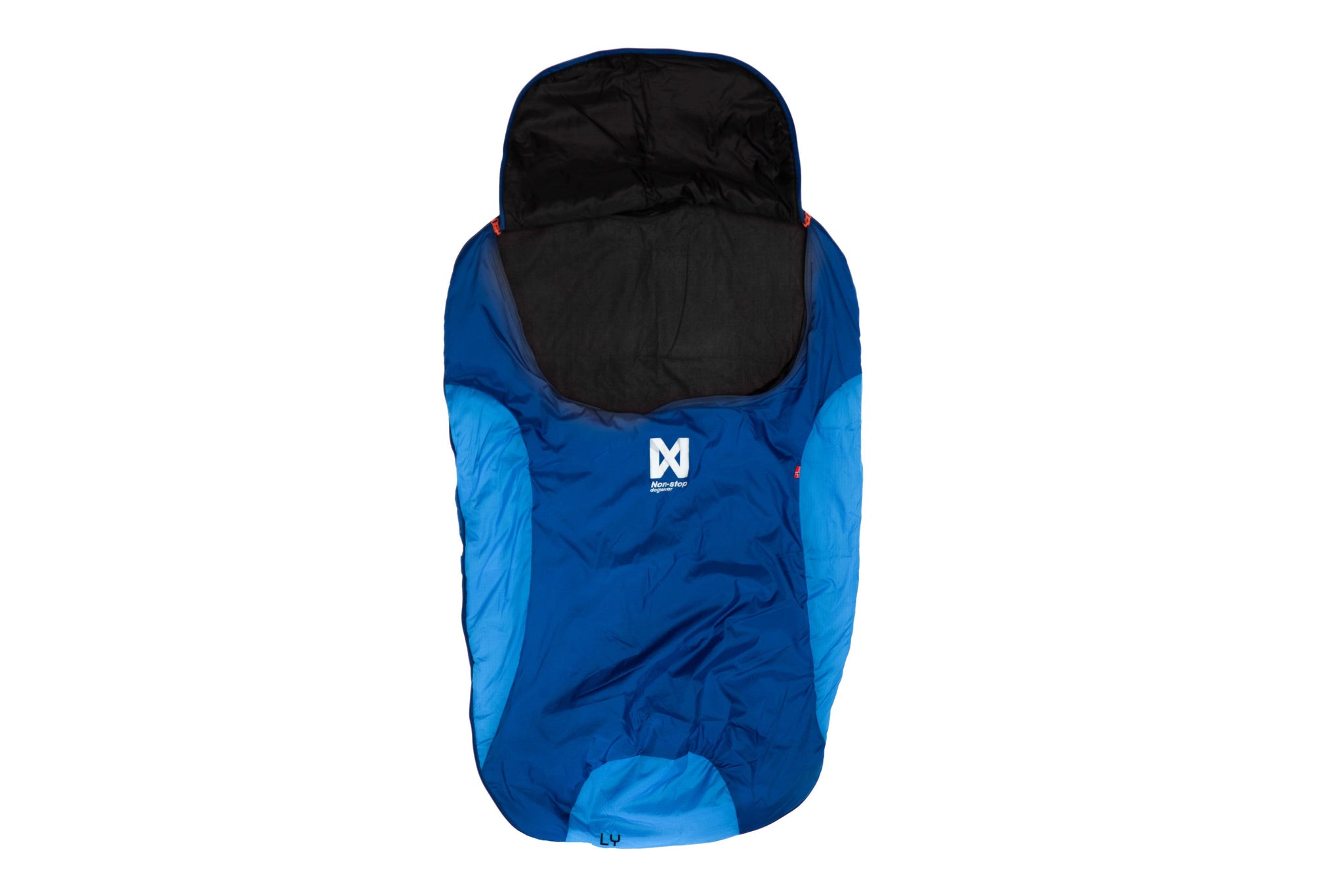 Zipped area of the Ly Sleeping Bag in the open position