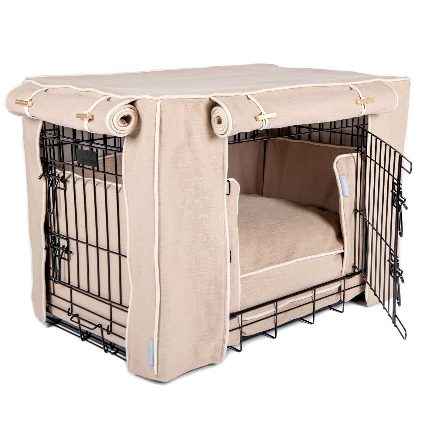 Dog Crate Set in Savanna Oatmeal by Lords & Labradors
