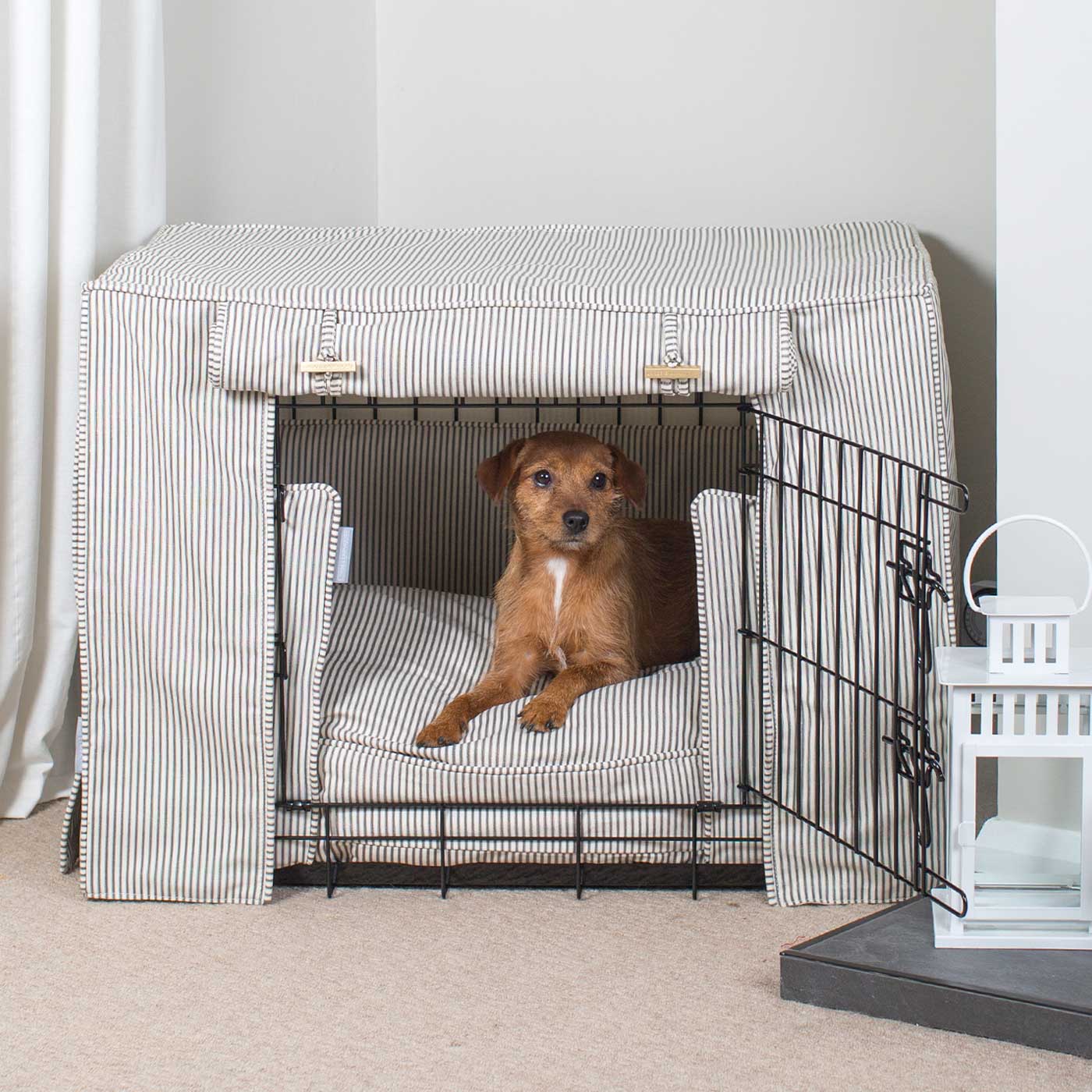 Dog crate cover sales and cushion set